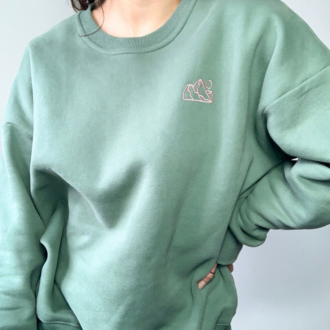 Green Grey Crewneck
